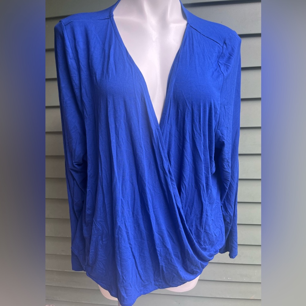 Coolibar Blue Wrap Top 3/4 Sleeve